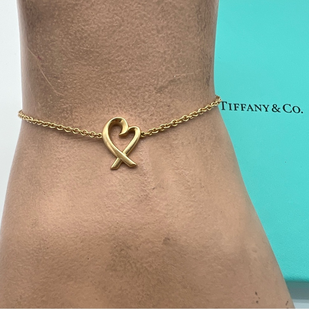 🔴Authentic TIFFANY & CO Gold 750 PALOMA PICASSO Loving Heart Bracelet🔴